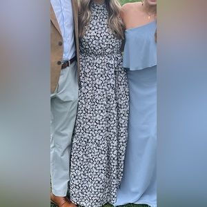 Halter - Floral Dress - Long / Floor-length